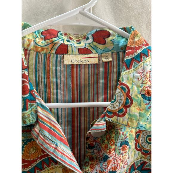 Choices Lightweight Quilted Button Jacket – Size M (P2P 21”) - Picture 2 of 5